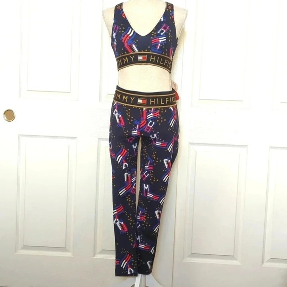 Hilfiger Collection- Tommy Hilfiger Red, White and Blue Workout Set - Picture 1 of 9